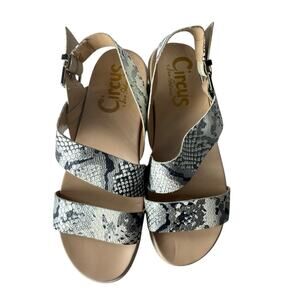 Circus by Sam edelman snake skin print sandals size 8M Comfort Tech Travel